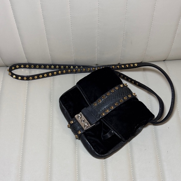 3.1 Phillip Lim black velvet crossbody bag